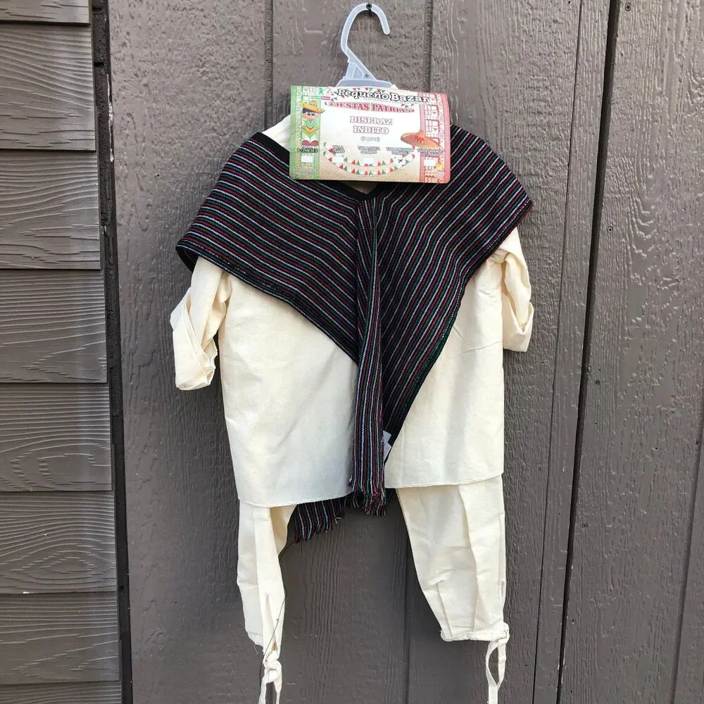 children's Mexican peasant or indito boys size medium 7-9